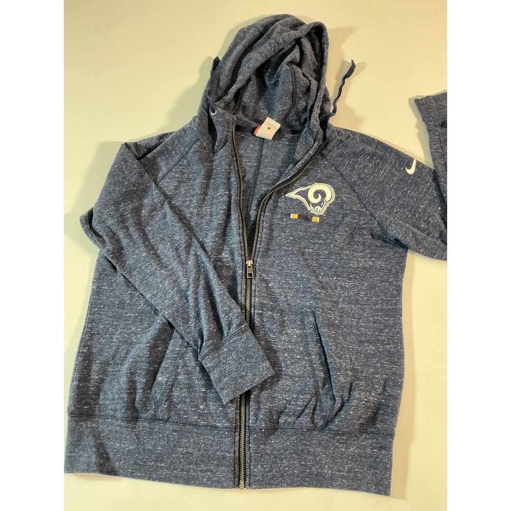 Nike LA Rams Women's Full Zip Hoodie Blue Speckled Size L
